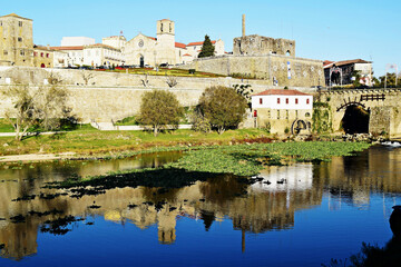 Wall Mural - Beautiful shot of a lake in an ancient town