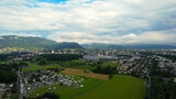 Fototapeta Do pokoju - City of Bregenz Austria from above - travel photography by drone