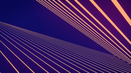 Leinwandbilder - Striped geometric contemporary art. 3d rendering loop animation background 4K