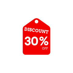 30 Percent Off, Discount Sign, Special offer price signs