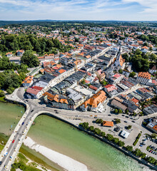 Poster - famous old town of Bad Tolz - Bavaria