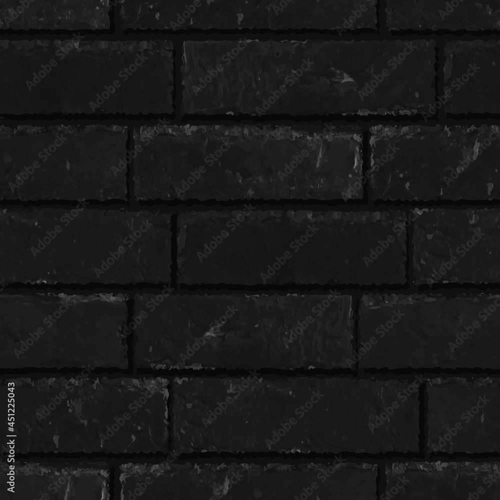 Vector realistic isolated seamless pattern of black brick wall ...