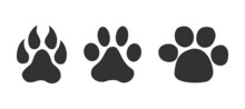 Animal Tracks. Animal Paw Icon. Animal Footprints Form Road, Vector.
