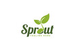sprout logo vector graphic with lettor 