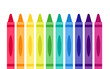 Crayons rainbow icon set. Clipart image isolated on white background