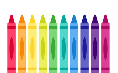 crayons rainbow icon set. clipart image isolated on white background