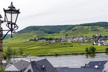 Canvas Print - Blick auf Ellenz von Beilstein an der Mosel