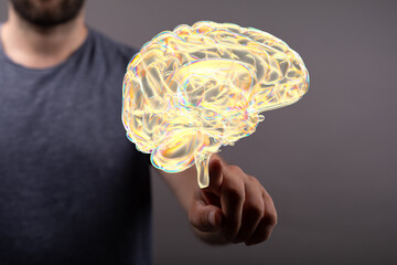 Sticker - 3d rendered medically accurate illustration brain