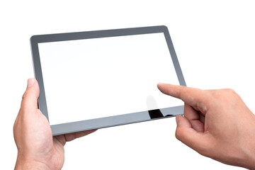 Tablet with blank screen, app mockup