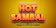 Text Effects 3d Hot Sambal, Editable Text Style
