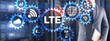 © Funtap - LTE Mobile and telecommunication technology concept on virtual screen