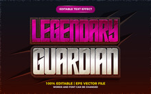 Legendary Guardian Editable Text Effect 3d Template Style
