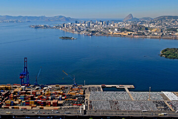 Wall Mural - Vista aérea do porto do Rio de Janeiro.