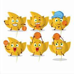 Sticker - Talented conkers yellow leafz cartoon character as a basketball athlete