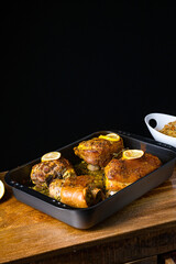 Wall Mural - Crispy roasted pork knuckles from the oven