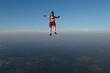 © Sky Antonio - Skydiving. Freefly jump. A girl is having fun in the sky.