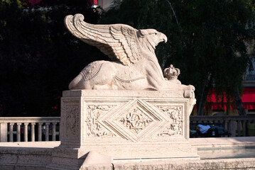 Brunswick Monument is a mausoleum for Charles II, Duke of Brunswick, built in 1879 in the Jardin des Alpes in Geneva . Photo taken July 29th, Geneva, Switzerland.