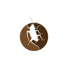 Wall Mural - Cockroach logo. Isolated cockroach on white background