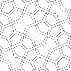 Wall Mural - Vector seamless line intertwined grid. White background.