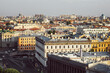 Saint Petersburg city view from above. View from the colonnade of St. Isaac's Cathedral in St. Petersburg. Panorama of St. Petersburg.