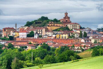 Calliano, historic town in Monferrato, italy