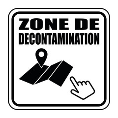 Canvas Print - Logo zone de décontamination.