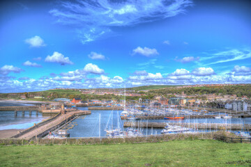 Canvas Print - Whitehaven Cumbria north west coast town near the Lake District uk colourful hdr