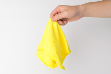 Cotton dishcloth on a white background