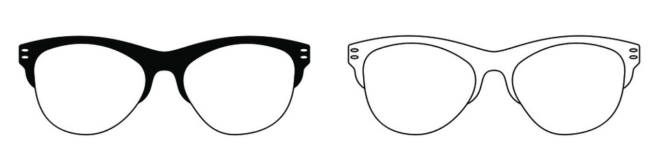 Wall Mural - glasses icon. set of sunglasses icons. vector illustration. sunglasses vector icons. black linear gl