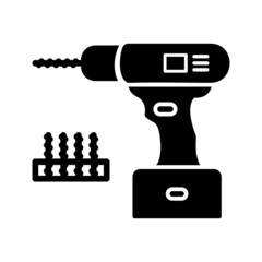 Sticker - Unique Drill Vector Glyph Icon