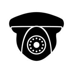 Wall Mural - Unique Security Camera Vector Glyph Icon