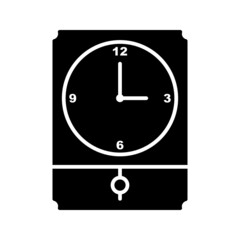 Poster - Unique Large Clock Vector Glyph Icon