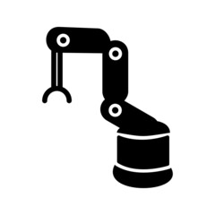 Sticker - Unique Industrial Robot Vector Glyph Icon