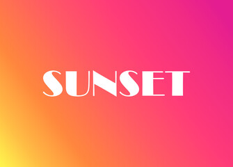 Wall Mural - sunset colors gradient background. vector illustration.