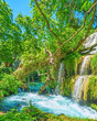 The nature at Upper Duden Waterfall, Antalya, Turkey