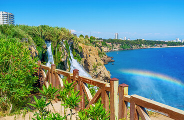 Canvas Print - The viewpoint of Duden Park, Antalya, Turkey