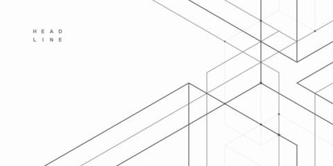 Abstract geometric technological background. Architectural construction.