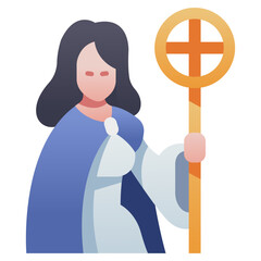 Wall Mural - priest female icon