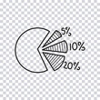 © Art Alex - Hand drawn circular finance statistic infographic isolated on transparent background. Vector illustration.