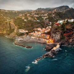 Wall Mural - Ponta do Sol Village during Sunset on Madeira, Portugal