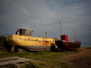 Naklejka na meble Resting Fishing Boats in Hastings.