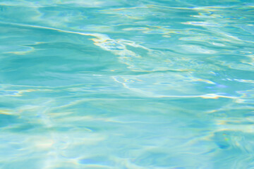 Close-up transparent and light blue water. 