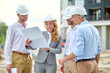 © zinkevych - Concentrated woman inspector carrying out the building site inspection