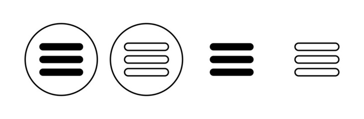 Menu Icon set. web menu icon. hamburger menu symbol