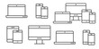 © 3dwithlove - Multi Device Icons: smartphone, tablet, laptop and desktop computer. Vector illustration of responsive web design