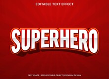 Superhero Text Effect Editable Template With Abstract Style Use For Business Brand And Logo