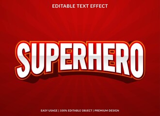 Wall Mural - superhero text effect editable template with abstract style use for business brand and logo
