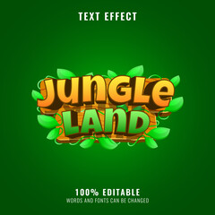 Sticker - funny wooden jungle land game logo title text effect