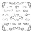 © Aleksey - Vector Design Elements, Isolated on White Swirl Lines Set, Filigrees, Page Decoration Background.
