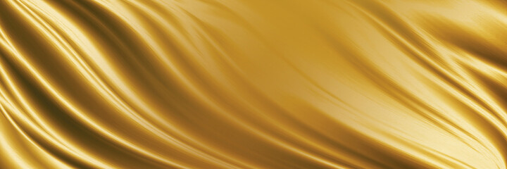 Wall Mural - Gold fabric texture background 3D illustration